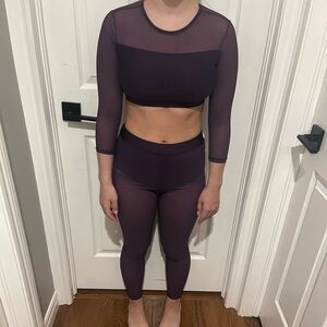 New Patrick J Khalesi Top & Bottom Adult Med in colour Eggplant with appliqué.